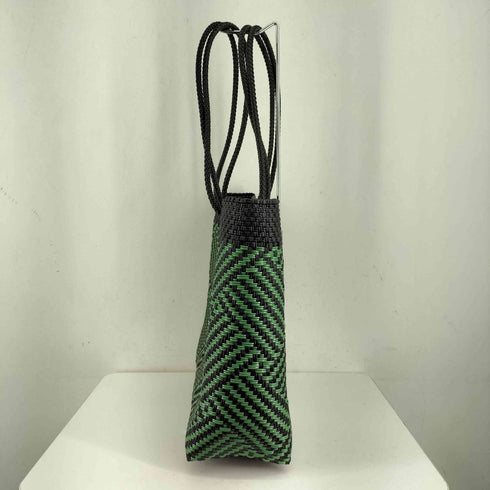 LETRA MERCADO BAG TAPETE METALLIC GREEN メルカドバッグ レディース