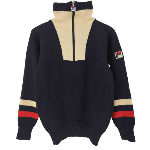 フィラ FILA 90S ウール100 ハーフジップニット メンズ