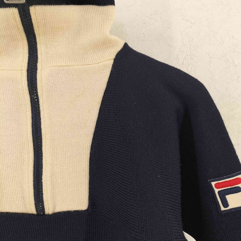 フィラ FILA 90S ウール100 ハーフジップニット メンズ