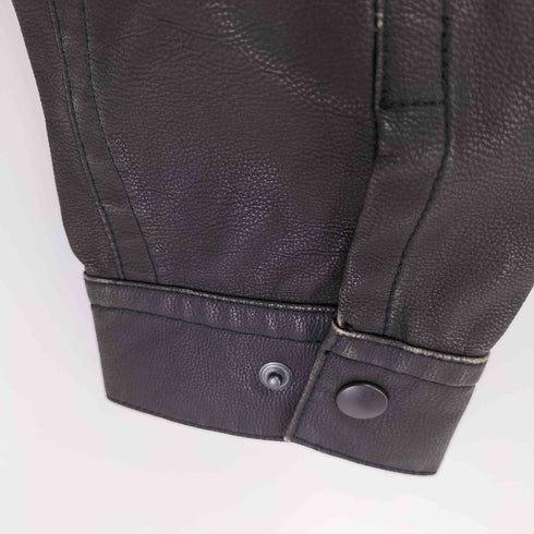 WOKE EDGE Fake Leather Trucker Jacket メンズ JPN:L