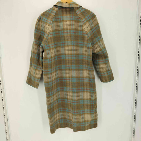 ヨークランド YORKLAND ウールチェックステンカラーコート レディース 9AR