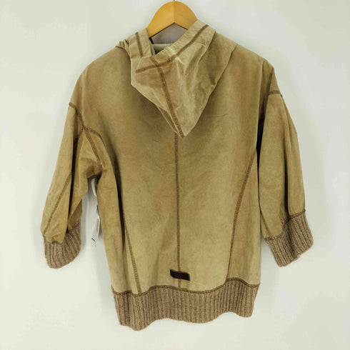 アグ UGG ROZAE NICHOLS スエード リブ切替 ハーフジップ パーカー レディース