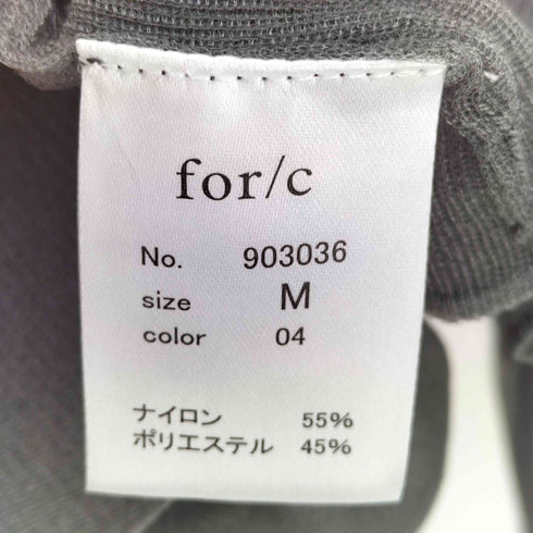for/c シアーリブ ペプラム カーディガン レディース import:M