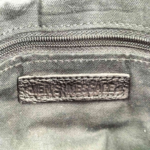 MEN`S MESSAGE ジップギミック フラップ レザー ショルダーバッグ メンズ