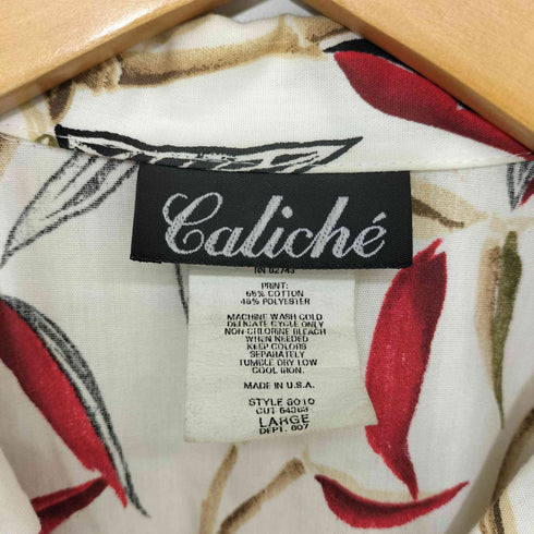 Caliche USA製 総柄 オープンカラーシャツ レディース import:L