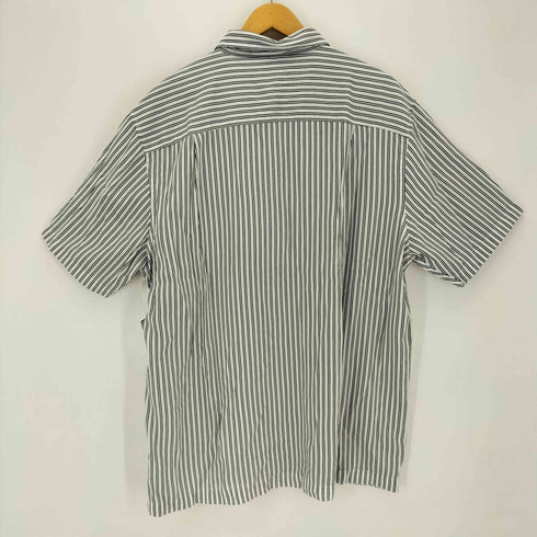 アルファニ ALFANI レーヨンポリ 半袖ストライプシャツ メンズ import:XL