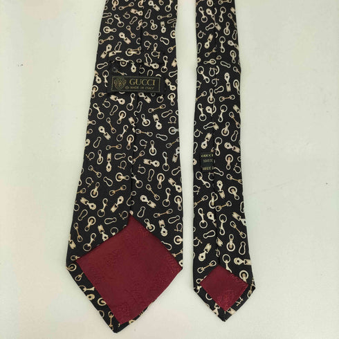 グッチ GUCCI ホースビット総柄 シルクネクタイ メンズ