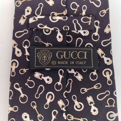 グッチ GUCCI ホースビット総柄 シルクネクタイ メンズ