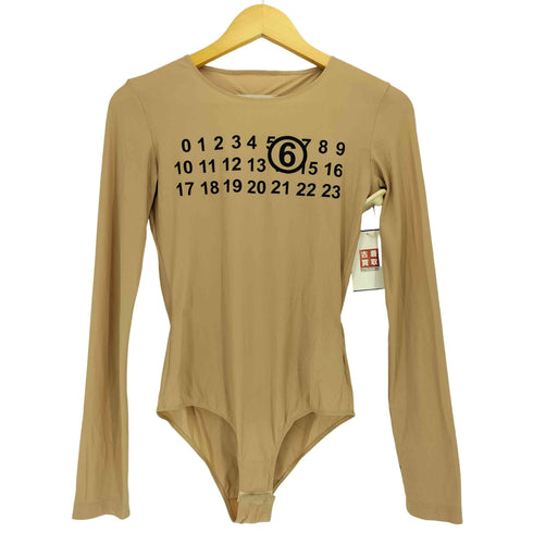 エムエムシックスメゾンマルジェラ MM6 Maison Margiela Long Sleeve Jersey Logo Bodysuit ボディスーツ レディース import:S