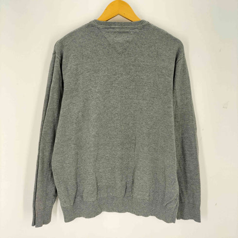 トミーヒルフィガー TOMMY HILFIGER 刺繍ロゴ Vネック ニット メンズ L