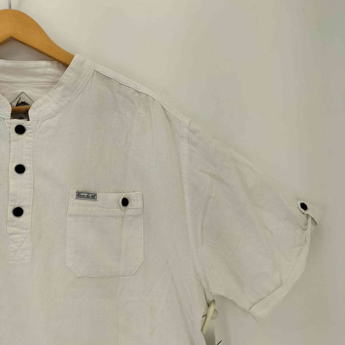 コットンバンドカラープルオーバーシャツ メンズ import:XL