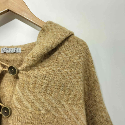 バーニーズニューヨーク BARNEYS NEWYORK ウール ニット フーデッド ポンチョ レディース