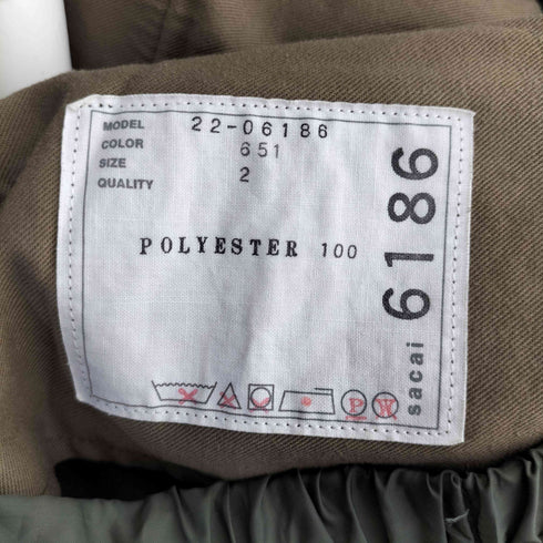 サカイ Sacai 22AW TECHNICAL JERSEY PANTS テクニカルジャージーパンツ レディース 2