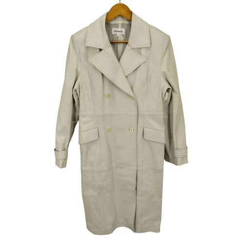 オットー otto collection ピッグレザー ダブル チェスター コート レディース import:L