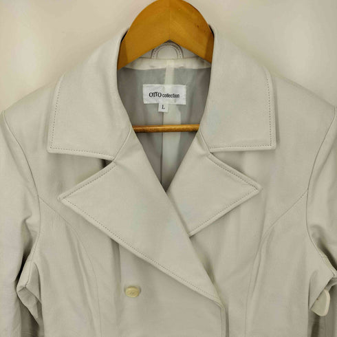 オットー otto collection ピッグレザー ダブル チェスター コート レディース import:L
