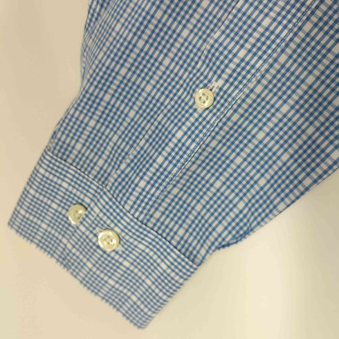 ブルックスブラザーズ 346 BROOKS BROTHERS ロゴ刺繍 ギンガムチェック B/D L/S シャツ ボタンダウンシャツ メンズ import:M