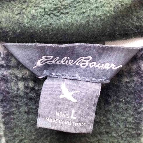 エディーバウアー Eddie Bauer チェック ポーラフリース シャツ メンズ L