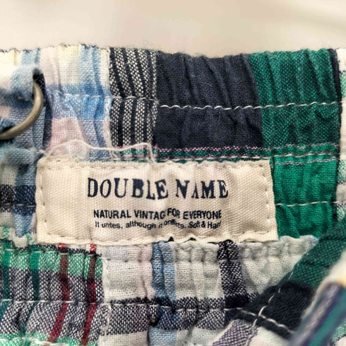 ダブルネーム DOUBLE NAME パッチワークティアードチェックワンピース レディース