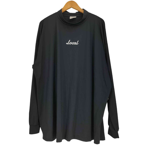 LOCAL GOLF ローカルゴルフ ロゴプリント モックネック ストレッチ長袖Tシャツ メンズ import:L