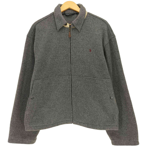 ポロバイラルフローレン Polo by RALPH LAUREN 80~90s USA製 三角タグ ポニー刺繍 スイングトップ フリースジャケット メンズ import:M