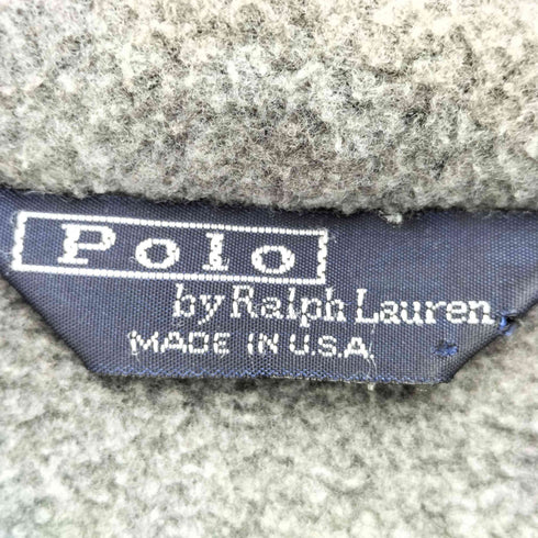 ポロバイラルフローレン Polo by RALPH LAUREN 80~90s USA製 三角タグ ポニー刺繍 スイングトップ フリースジャケット メンズ import:M