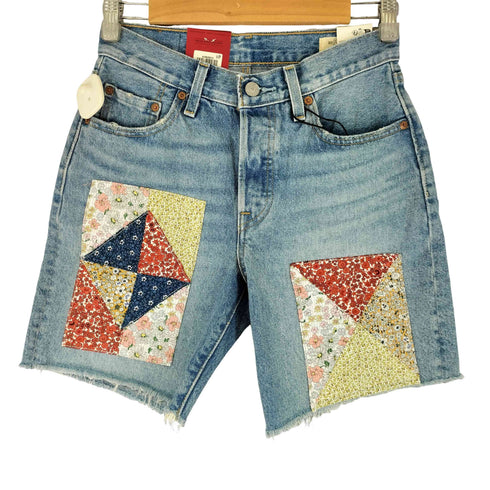 リーバイス Levis 90S カットオフショートパンツ ミディアムインディゴ PATTERN レディース 24