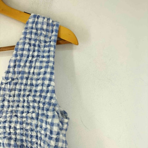 ザラ ZARA ギンガムチェック フロントリボンデザイン ノースリーブトップス レディース JPN:M