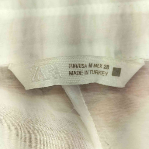 ザラ ZARA フリルデザイン シアーシャツブラウス レディース JPN:M