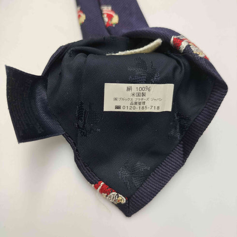 ブルックスブラザーズ BROOKS BROTHERS USA製 サンタクロース柄 シルク ネクタイ メンズ