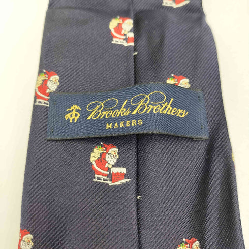ブルックスブラザーズ BROOKS BROTHERS USA製 サンタクロース柄 シルク ネクタイ メンズ