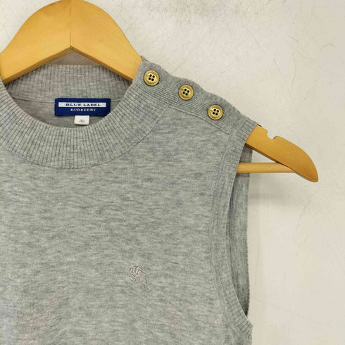 バーバリーブルーレーベル BURBERRY BLUE LABEL ワンポイント刺繍ニットベスト レディース EUR:38