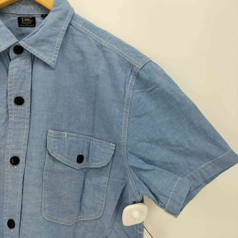 リー Lee マチ付き フロントポケット 半袖 シャンブレーシャツ メンズ import:L