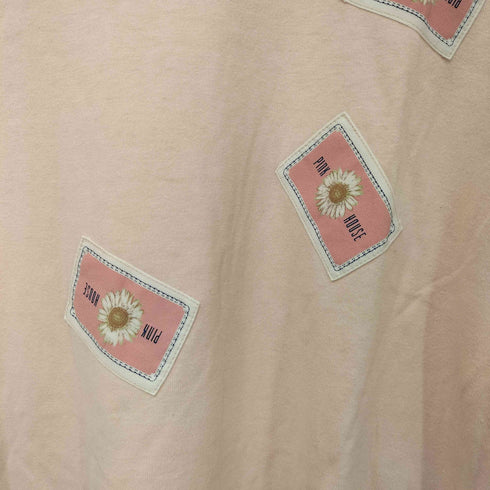 ピンクハウス PINK HOUSE 刺繍 ワッペン ロゴ ロングスリーブ Tシャツ レディース JPN:L