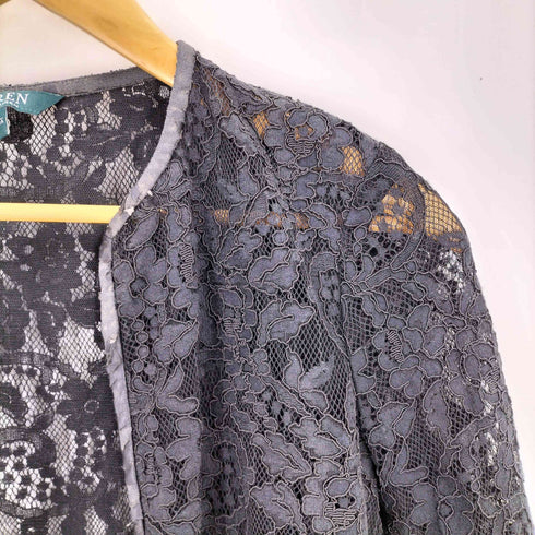ローレンラルフローレン LAUREN RALPH LAUREN 花柄 総レース ロングカーディガン レディース XS