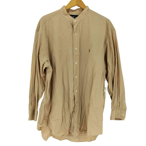 ラルフローレン RALPH LAUREN YARMOUTH チェック ノーカラー長袖シャツ メンズ 17 32/33