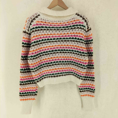 ザラ ZARA 襟付きマルチカラーカーディガン レディース import:L