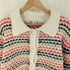 ザラ ZARA 襟付きマルチカラーカーディガン レディース import:L