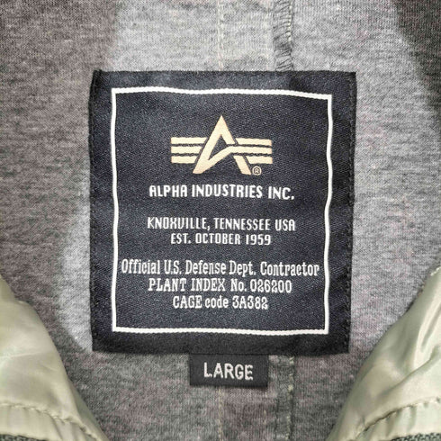 アルファインダストリーズ ALPHA INDUSTRIES フーデッドミリタリージャケット メンズ JPN:L