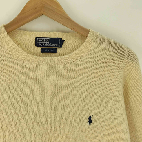 ポロバイラルフローレン Polo by RALPH LAUREN 90S ポニー刺繍 ウール プルオーバー ニット メンズ import:L