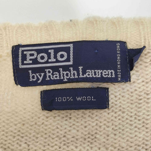 ポロバイラルフローレン Polo by RALPH LAUREN 90S ポニー刺繍 ウール プルオーバー ニット メンズ import:L