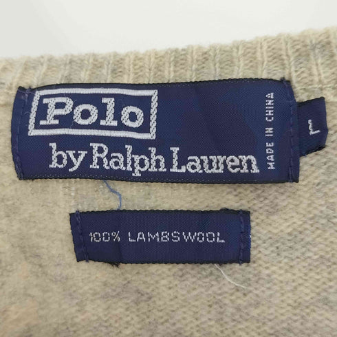 ポロバイラルフローレン Polo by RALPH LAUREN 90S ポニー刺繍 ウール プルオーバー ニット メンズ import:M