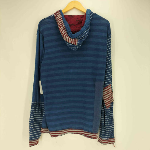 デシグアル Desigual TS_INDIHOOD パッチワーク プルオーバーパーカー メンズ import:L