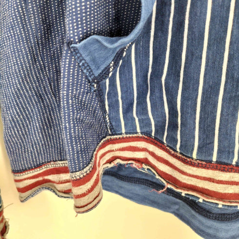 デシグアル Desigual TS_INDIHOOD パッチワーク プルオーバーパーカー メンズ import:L