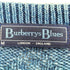 バーバリーズ BURBERRYS Blues 90S 英国製 レーヨン糸 インディゴ染め ロゴ刺繍 ケーブルニット メンズ import:M