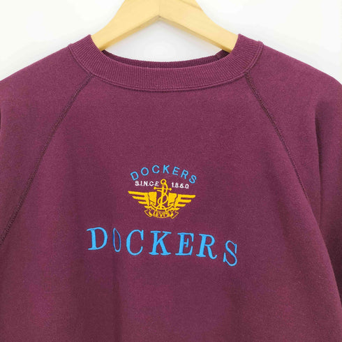 ヘインズ Hanes 90s USA製 DOCKERS コットンポリ ラグランクルーネックスウェット メンズ import:XL
