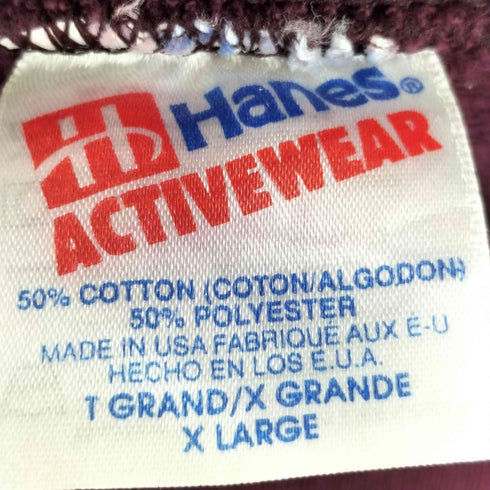 ヘインズ Hanes 90s USA製 DOCKERS コットンポリ ラグランクルーネックスウェット メンズ import:XL