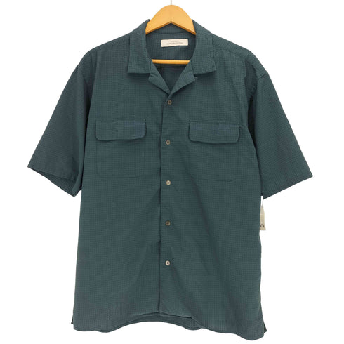グリーンレーベルリラクシング GREEN LABEL RELAXING ドットエアー サッカー オープンカラー 半袖 シャツ 機能性 / 吸水速乾 ・ 伸縮性 メンズ JPN:XL