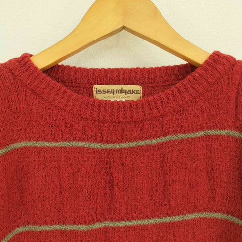 イッセイミヤケ ISSEY MIYAKE 70S オールスタイルタグ マルチボーダーボリュームニット メンズ