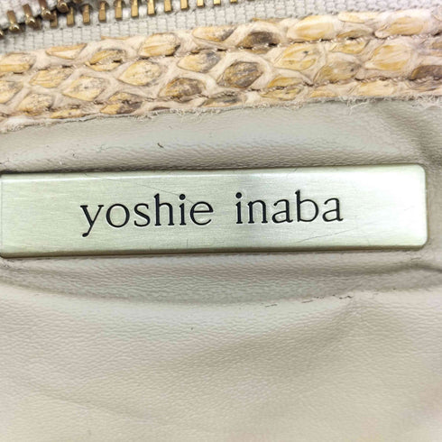 ヨシエイナバ YOSHIE INABA パイソン ハンドバッグ レディース