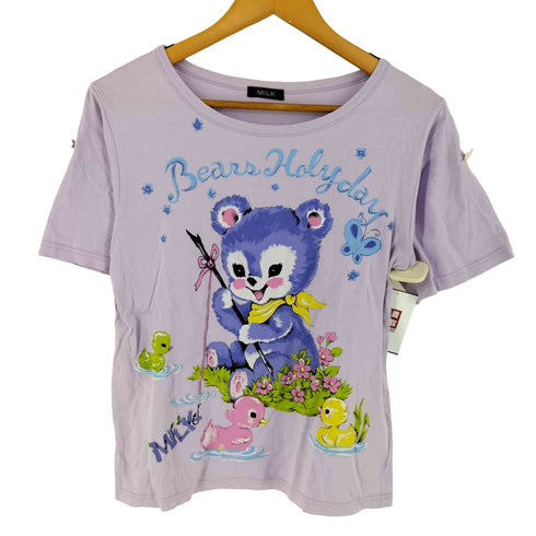 ミルク MILK BEARS HOLYDAY アニマルプリントTシャツ レディース